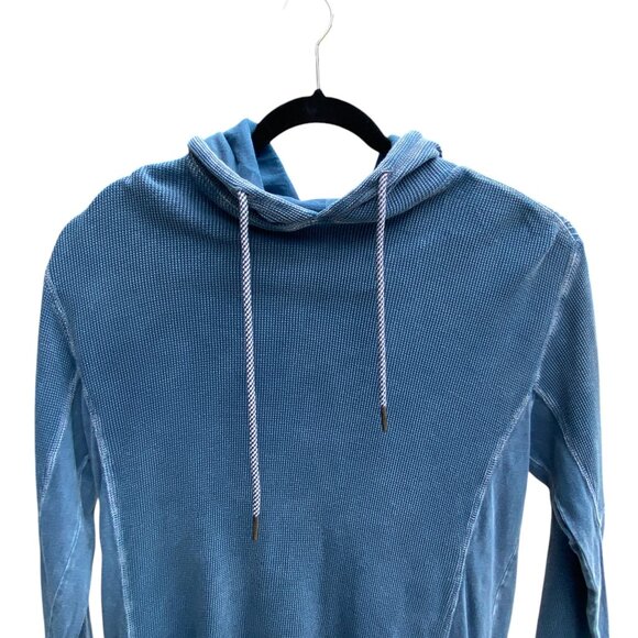 Buckle Black Pieced Thermal Knit Hoodie Streetwear Waffle Grunge Distressed-M - Picture 5 of 13